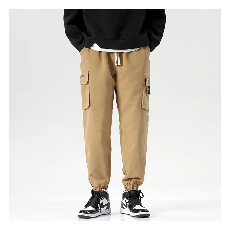 Spring and Autumn Multi-Pockets Trousers for Men Clothing Loose Workwear Casual Pants Men Baggy Joggers Sweatpants