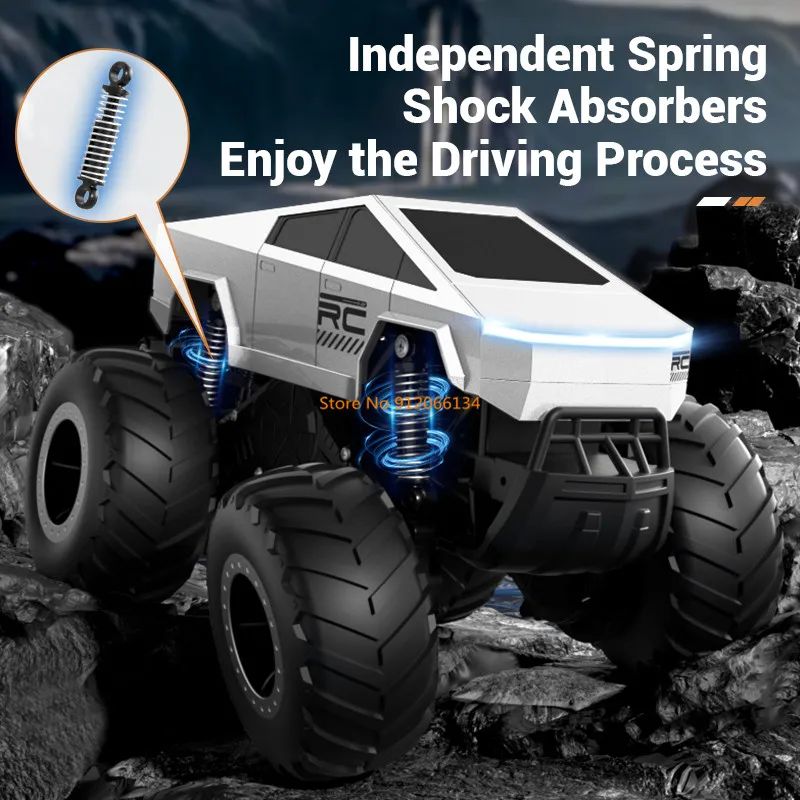 1:16 4WD All Terrain Off Road Waterproof Remote Control Truck 2.4G Water Land 2To1 Amphibious Climb High Speed RC Car Kids Gift 3