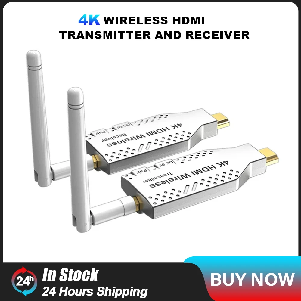 Trasmettitore Video Wireless Ricevitore 50M 4K Trasmissione Wireless Hdmi Extender Display Adapter Per Fotocamera Pc Laptop A Tv Projec