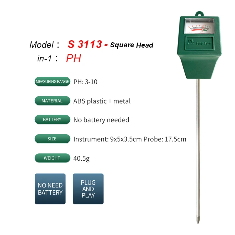 oscilloscope handheld Auto 5-in-1 Pot Soil Tester PH Analyzer Meter For Thermometer Moisture Acidity PH Humidity Fertility For Garden Plant Soil PH tailors tape measure Measurement & Analysis Tools