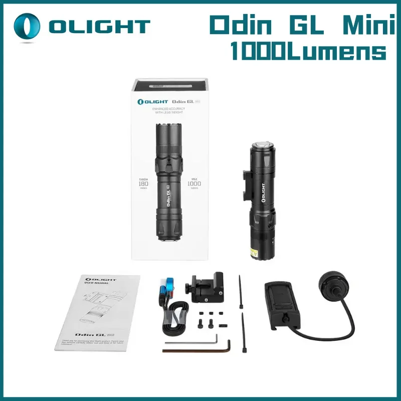 Olight Odin Gl Mini Torcia Tattica Ricaricabile Da 1000Lumen Con Interruttore Remoto Magnetico + Batteria