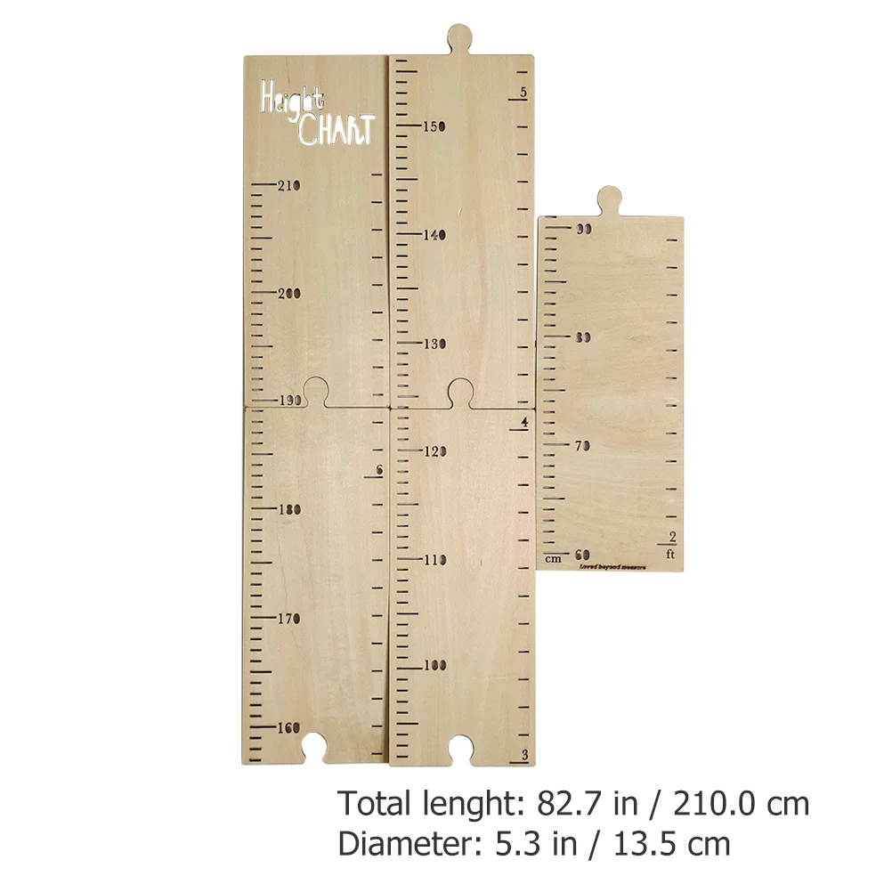 Chart Height Growth Ruler Kids Wall Wooden Decor Nursery Adhesive Measurement Board Measuring Toddler Child Play Jungle Charts