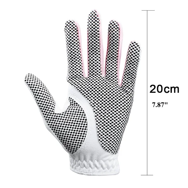 Golf Gloves for Lady Ultra soft Fabric Anti-skid Gloves One pair 3