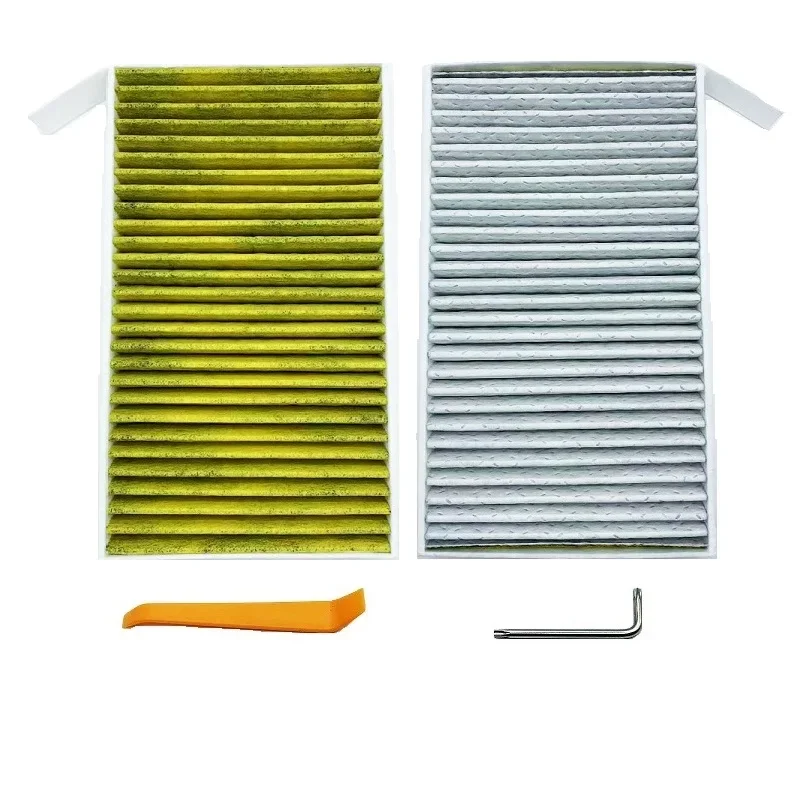 Filtration Activated Carbon Filter Fit For Tesla Model 3/Y HEPA Air Filter Conditioner Replacement Kit