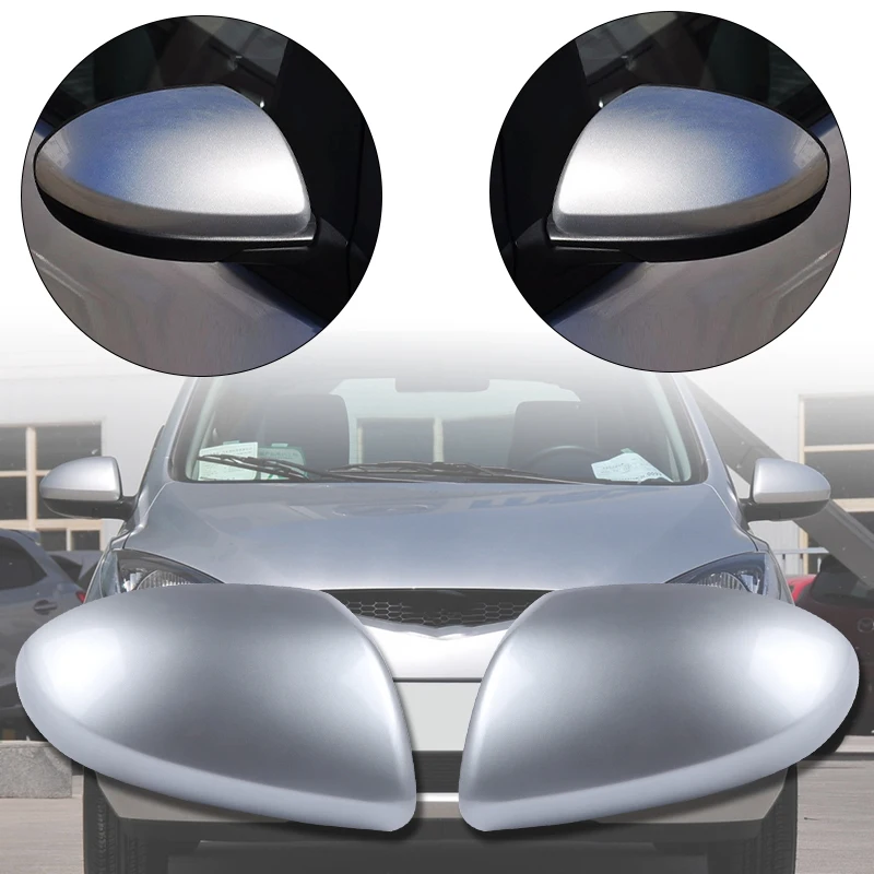 Originele Auto Accessoires Voor Mazda 2 Demio 2007~2014 Achteruitkijkspiegel Cover Reverse Spiegel Shell Case Shell Behuizing Afdekkingen Autospiegels(Kleur:Zwart Links