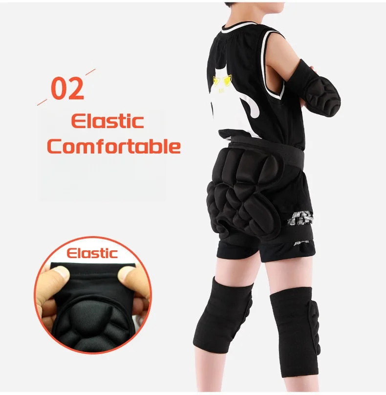 Ski Hip Protector Pants Prevention Butt Ice Scooter Sports Children's Protective Gear Knee Elbow Wrist Pads Cycling Skating 5Pcs