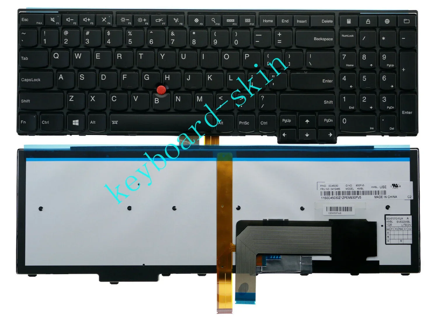 Teclado Retroiluminado Americano para Thinkpad E540 E531 T540 T540p T550 T560 L540 L560 L540 W541 W550 W550s 04y2387 04y2465 0c44952