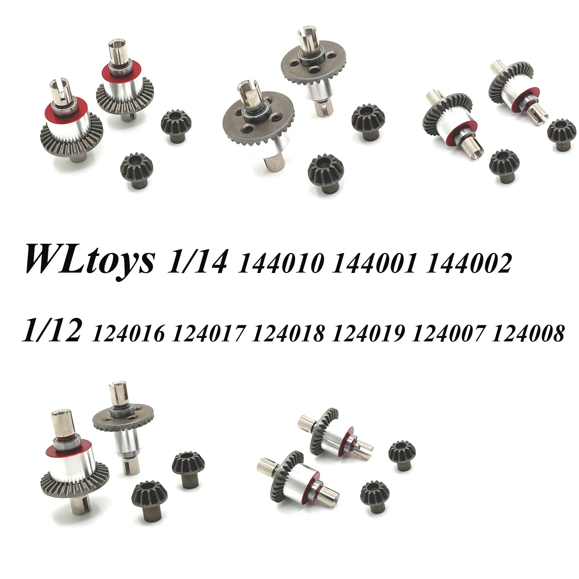 

WLtoys 1/14 144010 144001 144002 1/12 124016 124017 124018 124019 124007 124008 RC Car Parts Metal Front and Rear Differential