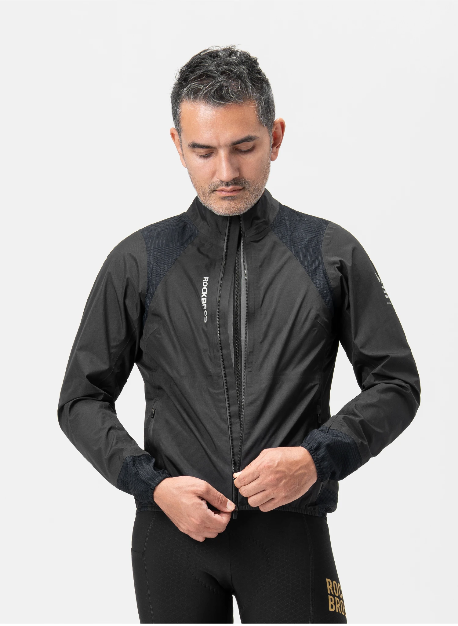 ROCKBROS Regenmantel, warm, wasserdicht, für den Außenbereich, schnell trocknend, atmungsaktiv, TPU-Laminierjacke, Wander- und Fahrradbekleidung – Detail 11