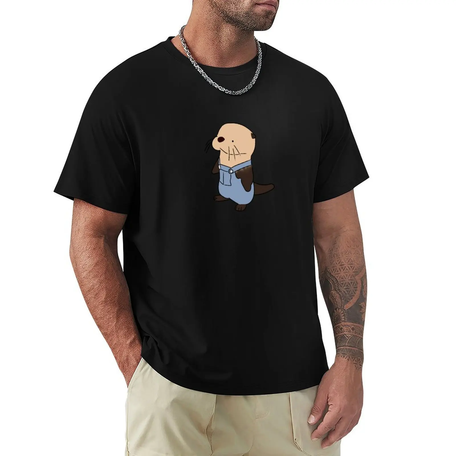 

Kevin the otter T-shirt quick-drying hippie clothes mens clothes