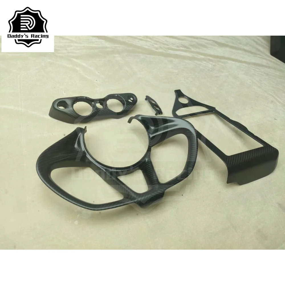 

Dry Carbon Fiber Interior Car Decoration Accessories Trim Fit For 720S Steering Wheel Center Console Cover