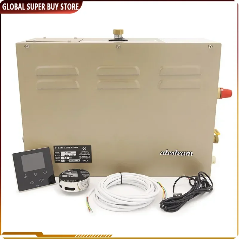 9KW Commercial Self-Draining Steam Generator Shower System Home Steam Bath Spa Generator