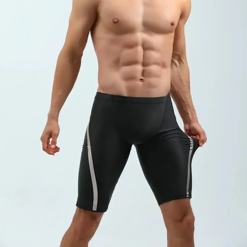 Professional Men's Swimsuit Top Five-Piece Set Speed Dry Surfing Equipment Competitive Body Shaping Top For Swimming And Diving