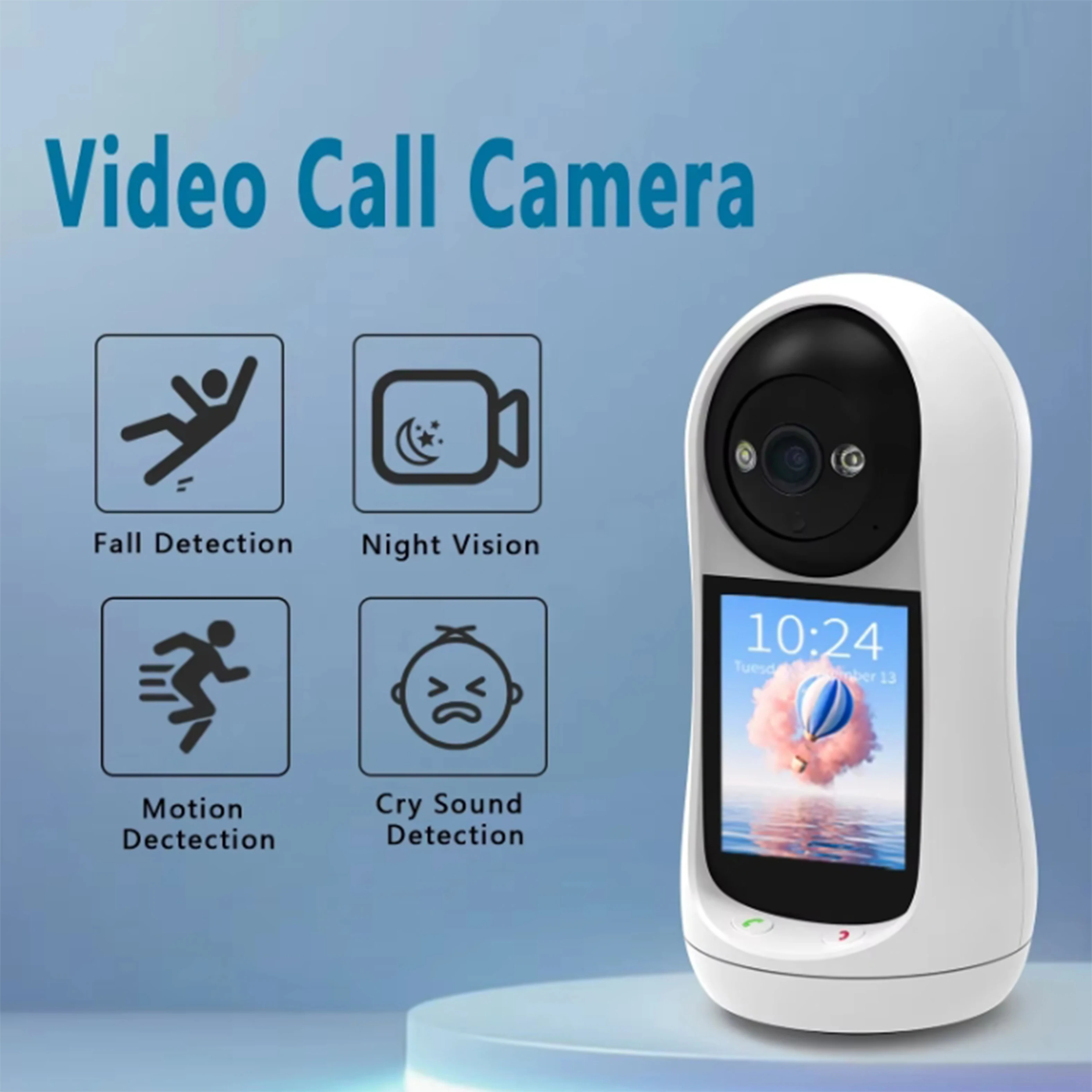 3MP PTZ Wifi Camera Video Call 2.8 Inch IPS Screen Baby Cry Sound Detection Security IP Camera Baby Monitor iCSee security camera,wireless baby monitor,video baby monitor