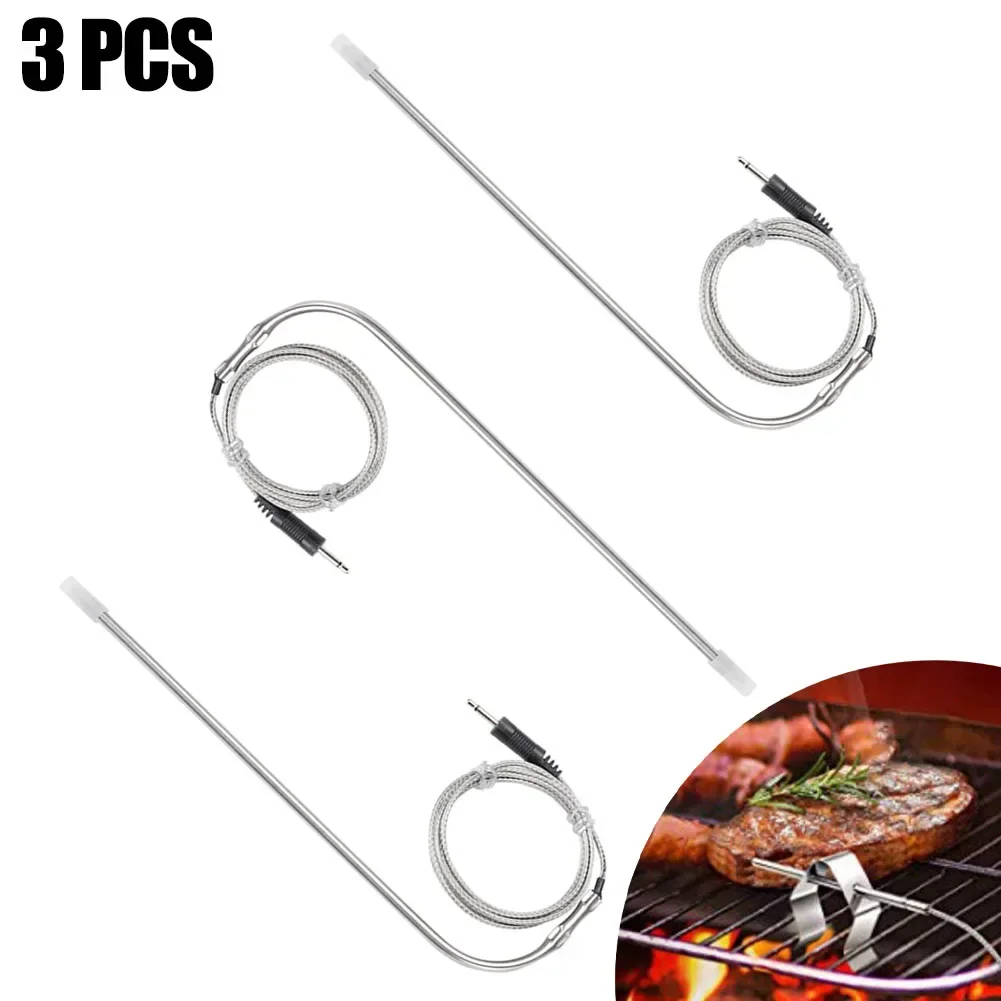 BBQ Meat Grill Cooking Thermometer Probe Replacement Digital Cooking Food Meat Thermometer for All DC Ports 0 &deg;C-300 &deg;C