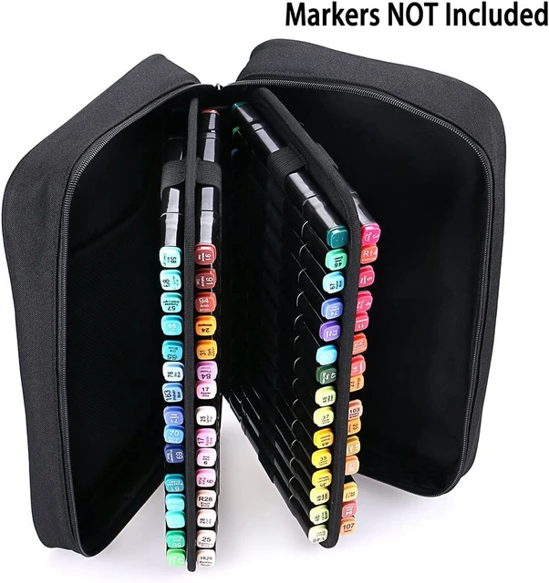 Art Marker Carrying Case Lipstick Organizer-60 Slots Canvas Zippered  Markers Storage For Touch Spectrum Noir Paint Sharpie Marke - Pencil Bags -  AliExpress