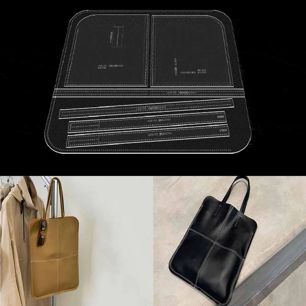 

Leather Bag Pattern Making with Kraft Paper and Acrylic Templates for Single shoulder backpack and handbag