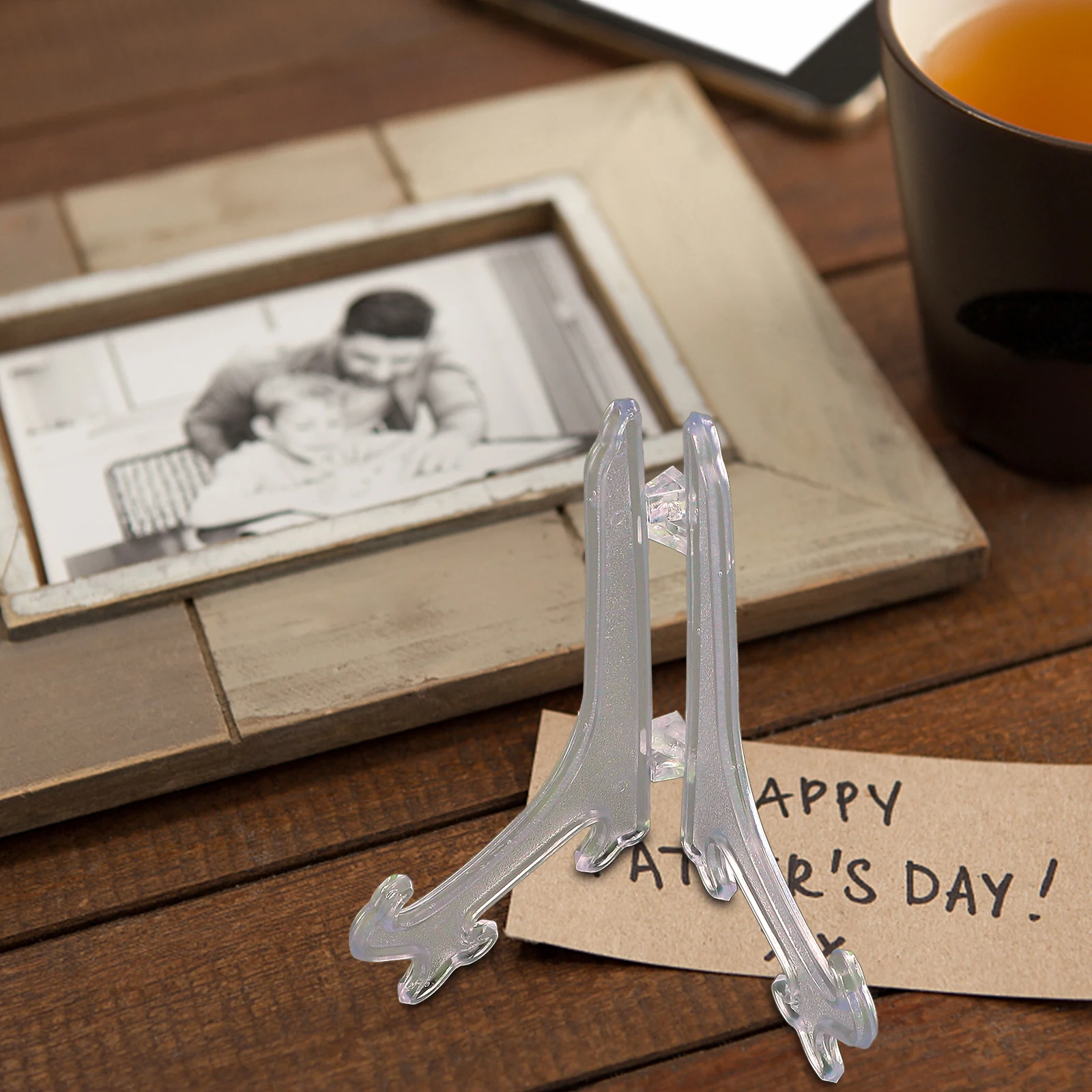 Clear Transparent Photo Frame support 3 5 7 9inches Display Easel Stand Bowl Picture Frame Photo Pedestal Holder