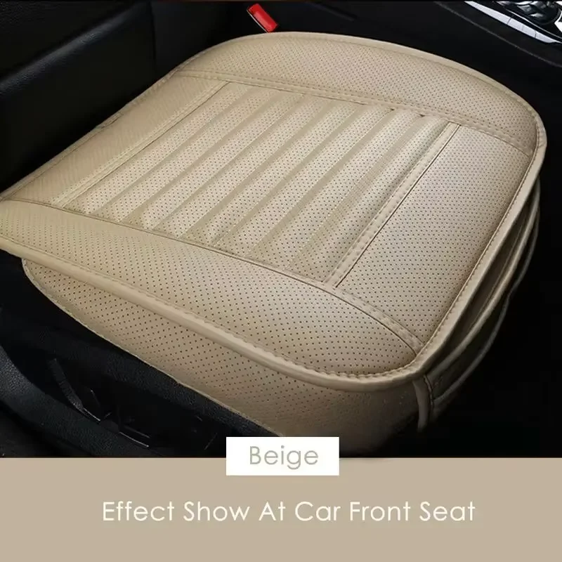 Car Seat Covers Universal Breathable PU Leather Pad Mat For Auto Chair Cushion Car Front Seat Cover Four Seasons Anti Slip Mat