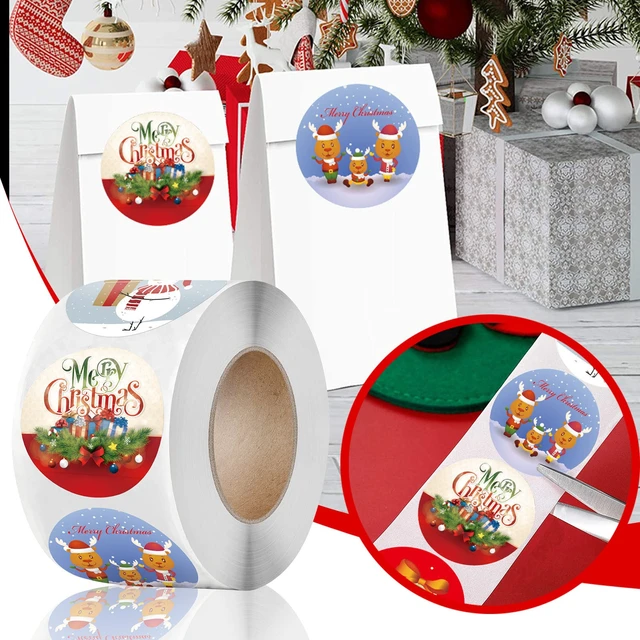 Round 500 Roll With Christmas Natural Baked Labels Inch Stickers / 1/1.5  Roll Per Wall Sticker Cool Sticker Packs for Adults - AliExpress