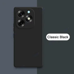 Premium Double Layer Waterproof Silicone Phone Case - Luxury Soft Shell Cover for Itel S23 (Classic Black)