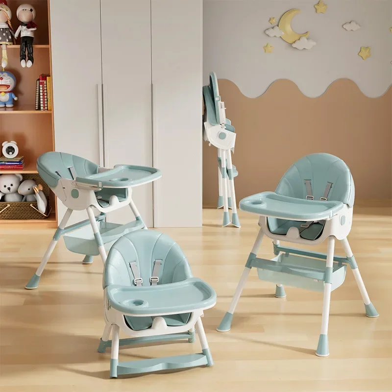 Multi Functional Infant Toddler Dining Chairs Children's Dining Tables Chairs Foldable Portable Seats for Sitting Lying Down