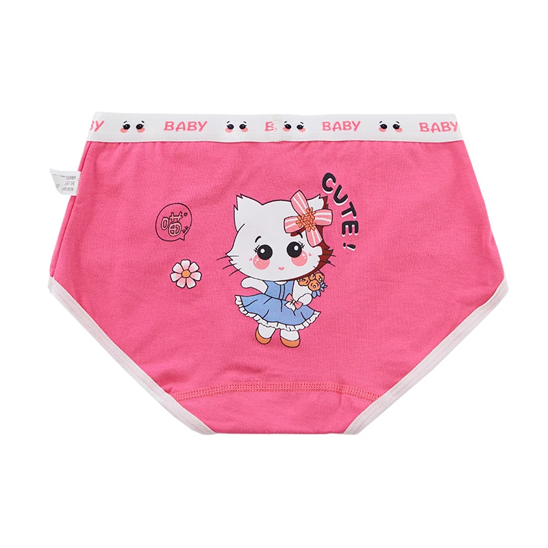 Girls Underwear 4PCS Cute Panties Soft Shorts Briefs Cartoon Cotton For Girls Children