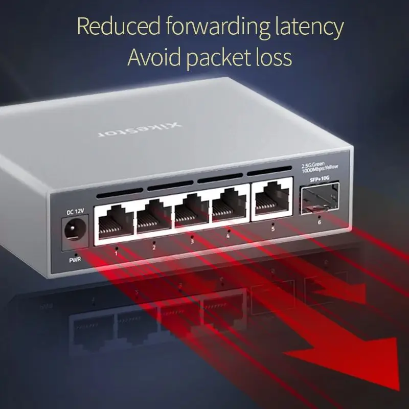 XikeStor 2.5G 스위치 5* 2.5G+1* 10G ,5E1X