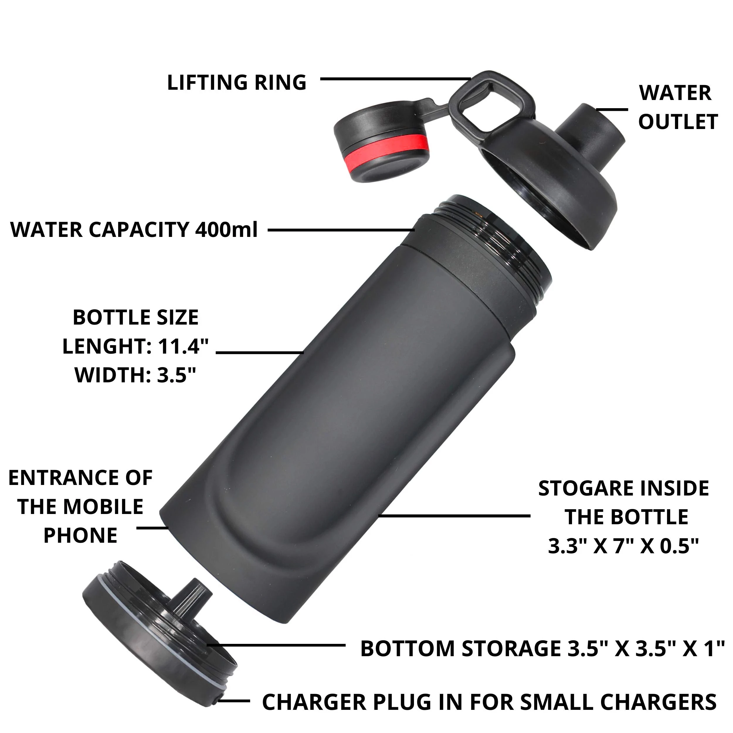 Water Bottle with Secret Compartment Safe Secret Phone Pocket Hiding Stash Pill Organizer Plastic Cup Hidden Money Surprise Gift