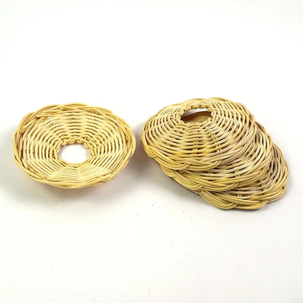 Rustic Rattan Lamp Shade Retro Style Classic Handwoven Chandelier Shade Lampshade Exquisite Vintage Hanging Light Cover Bedroom