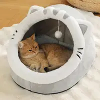 Lit universel quatre saisons pour chat, maison pour chat, lit doux et confortable pour animaux de compagnie, sac de couchage pour chiot, tente pour animaux, panier-habitat 5