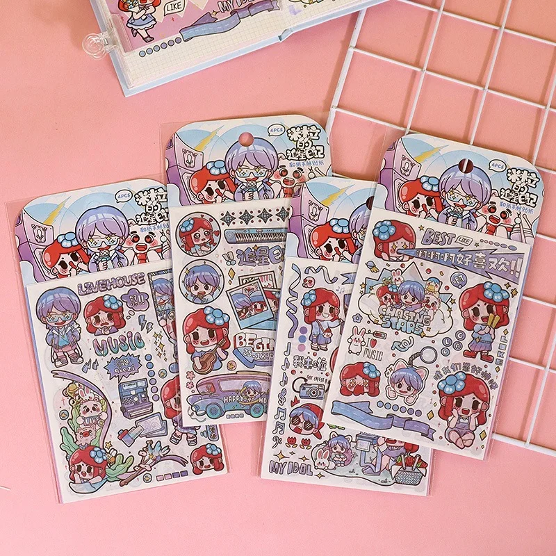 

36 pack/lot Cartoon Boy Girl Stickers DIY Diary Scrapbooking Label Sticker stationery Gift School Supplies
