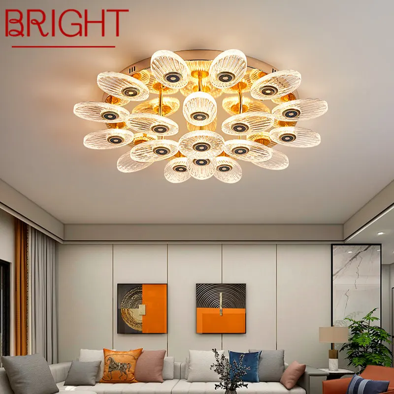 

BRIGHT Nordic Ceiling Lamp Modern Vintage Light Luxury LED 3 Colors Creative Fixtures For Home Living Room Bedroom Decor