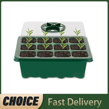 6/12 Cells Hole Plastics Plant Pots Grow Box Plant Seedling Pots Gardening Sowing Tray Tools Hydroponics Growing System Indoors