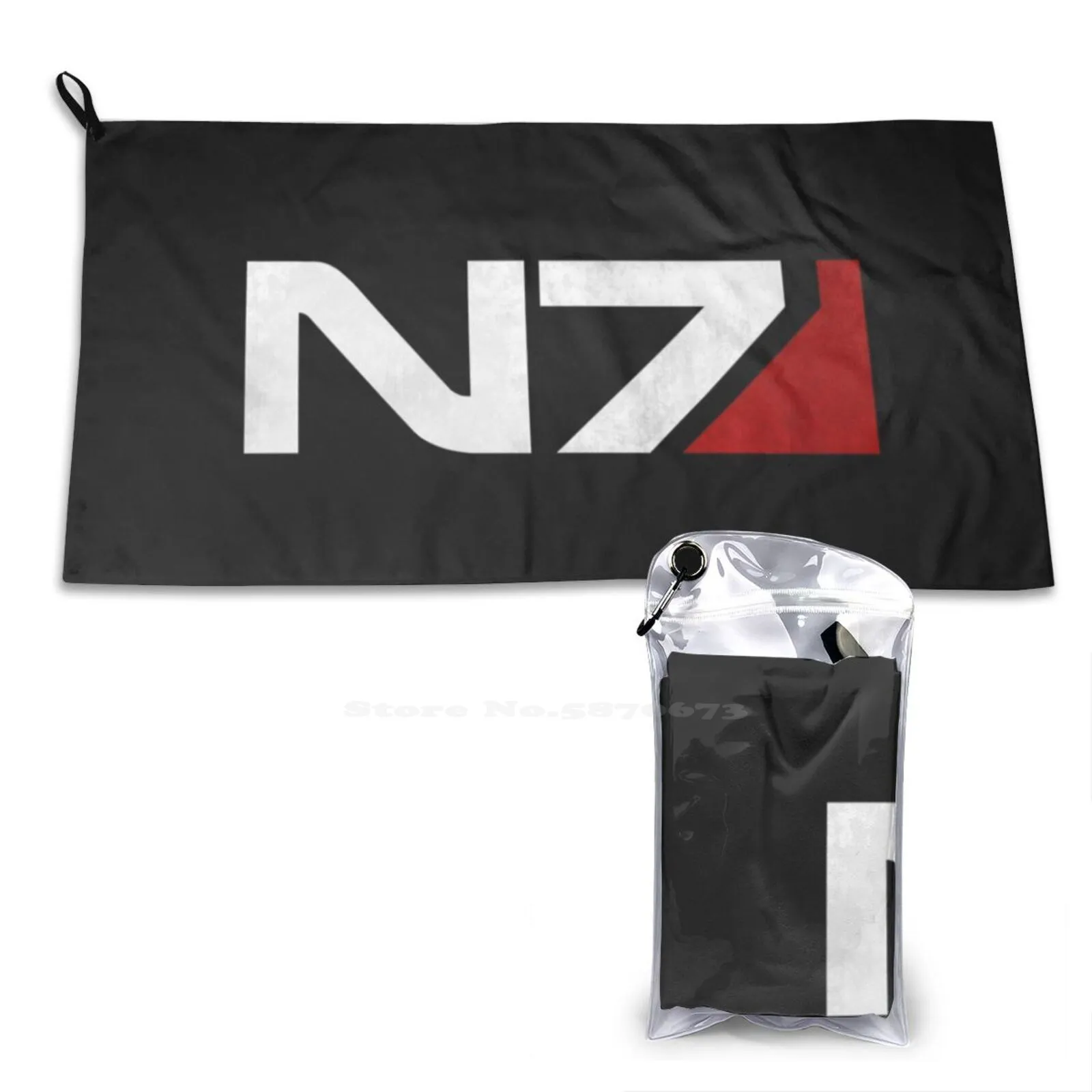 Effetto Di Massa N7 Asciugamano Morbido Personalizzato Home Outdoor Mass Effect Renegade Me2 Me3 Mass Effect 2 Mass Effect 3 Shepard Commander