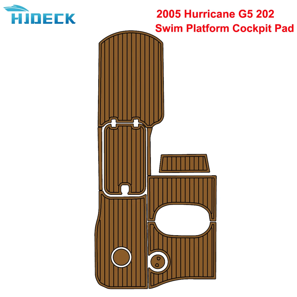 2005 Hurricane G5 202 Swim Platform Cockpit Pad Teak Sintetico Barca Tappeto Per Accessori Per Barche Kayak Marino Personalizzabile