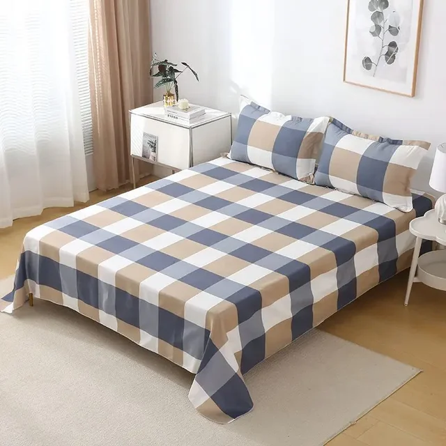 ‌Bohemian Bed Sheet Set - 400TC Mediterranean-Style Cotton with Fade-Resistant Dye for Dorm Essentials 6