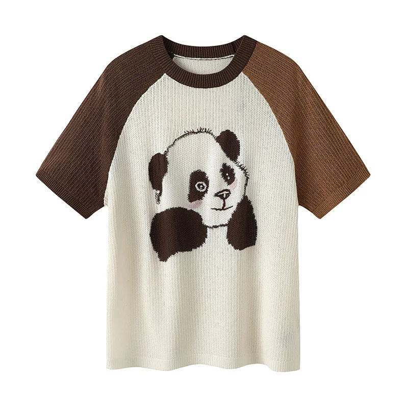 

Женский жаккардовый свитер с рукавами на плечах, модель 026 на лето, 2024