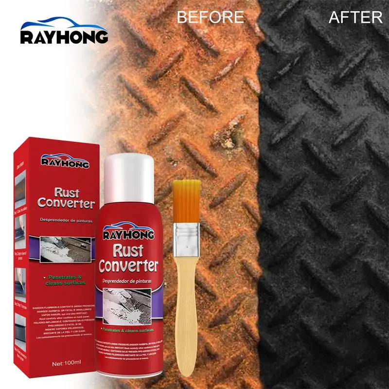 Car Chassis Derusting Gel Metallic Paint 100ML Water Based Metal Rust Remover Universal Rust Converter Gel With Brush paint rust remover metal rust remover rust remover converter