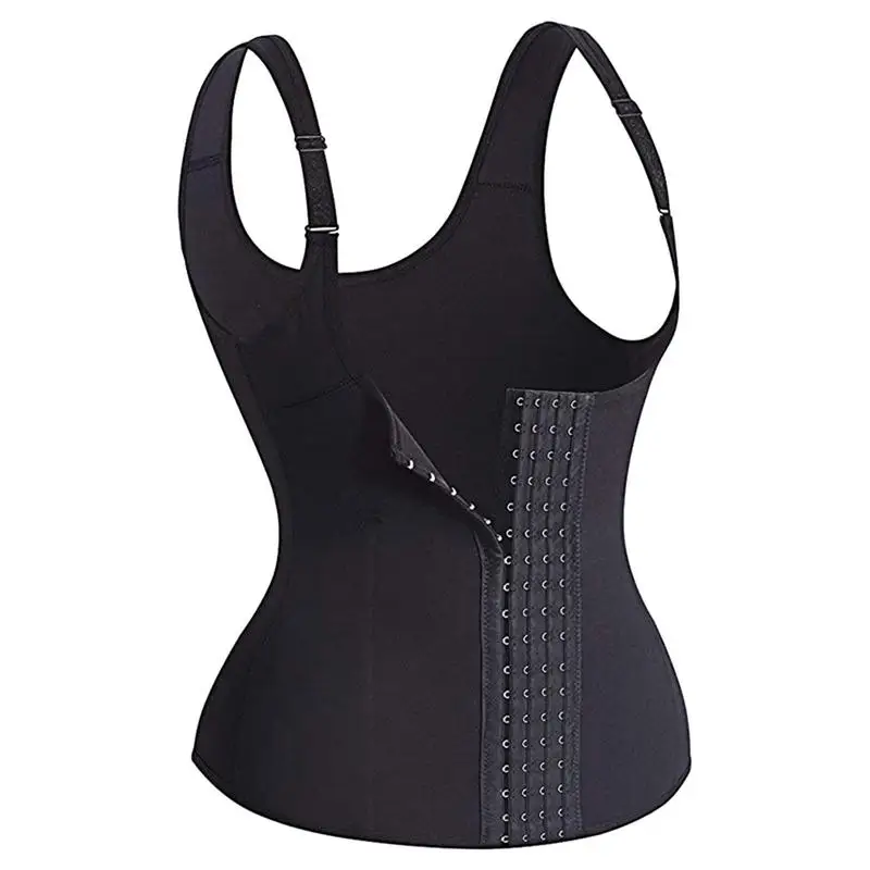 Fűző shapewear tops Sztrájktörő Fűző Páncélos felső shapewear vel Kötőfék derékon Lélegezhető Ablakszövet Női shapewear tops számára Jóga