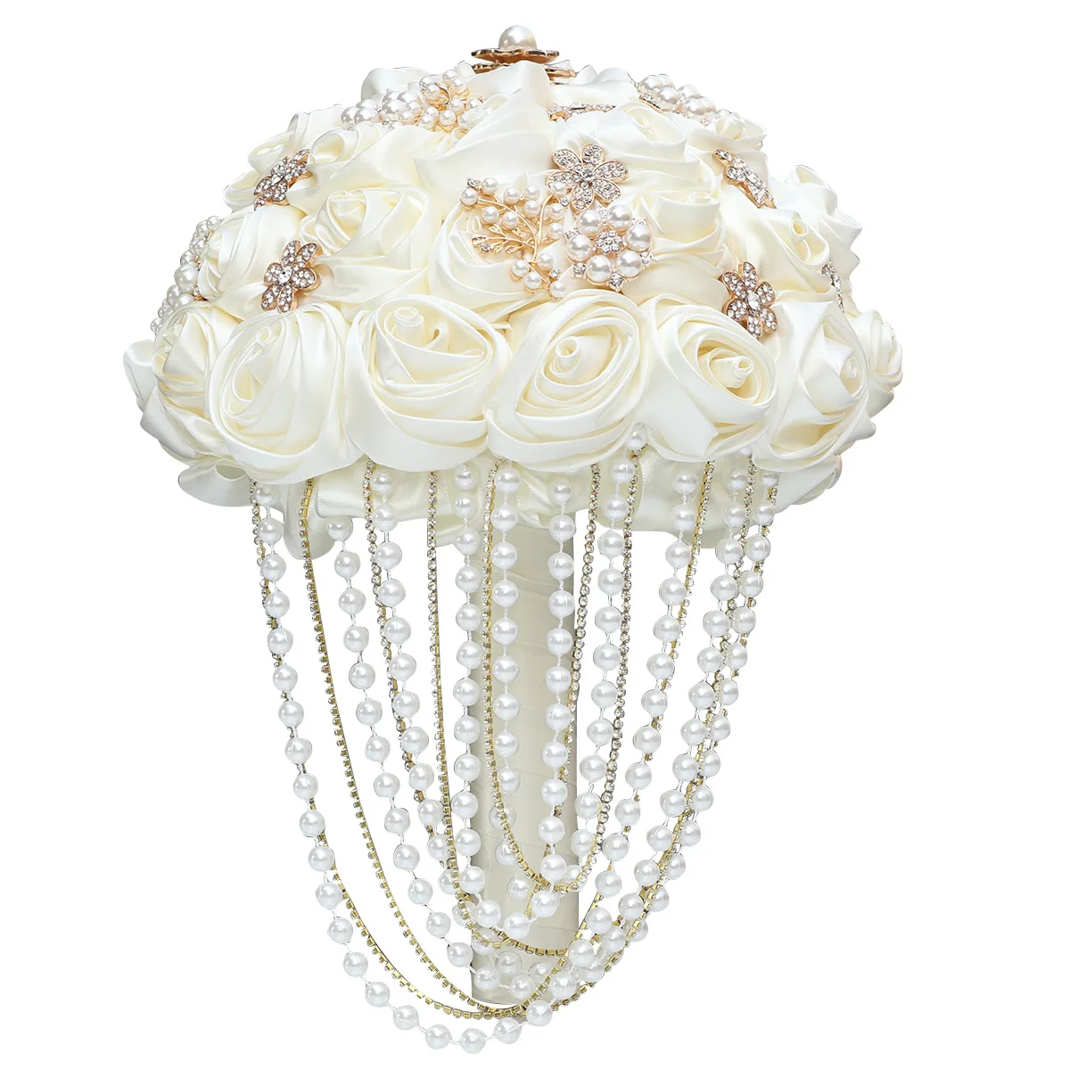 Kyunovia Best Quality Ivory Brooch Bouquet Wedding Bouquet de mariage Wedding Bouquets Pearl Flowers buque de noiva