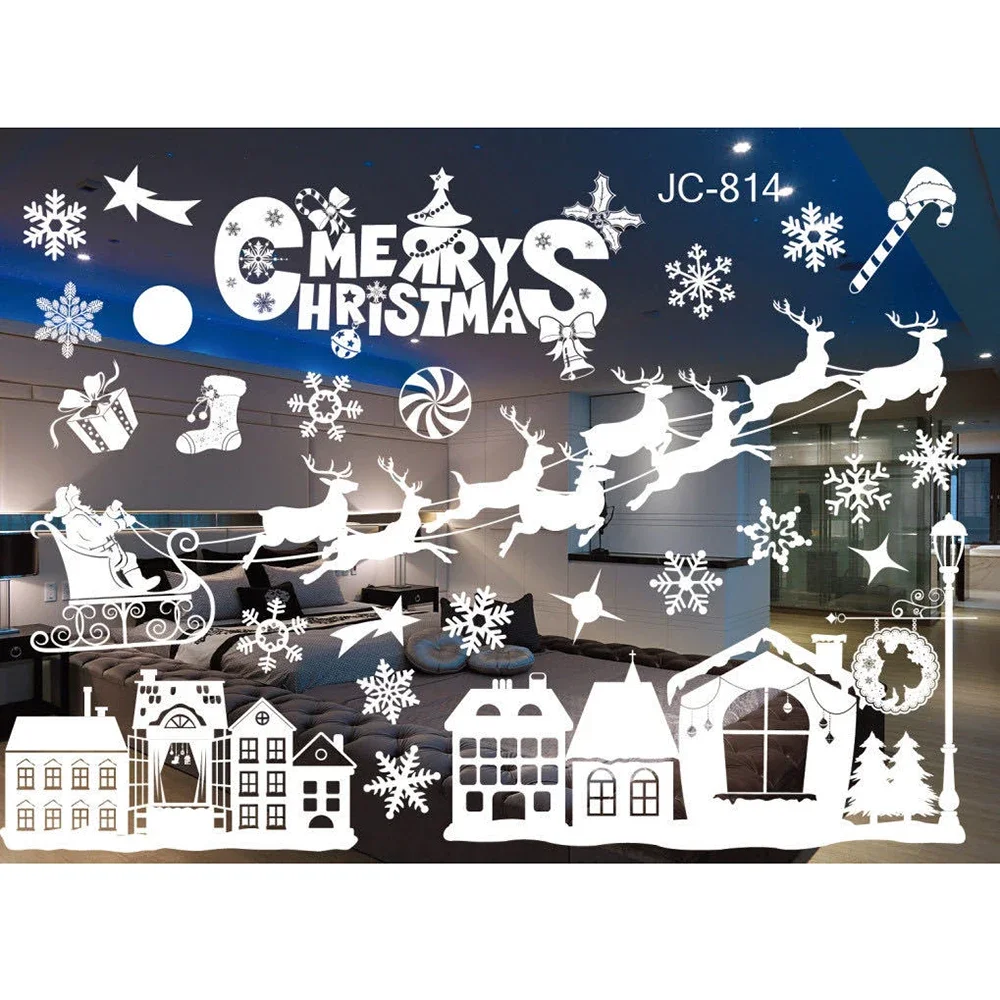 Festive Merry Christmas Decorative Window Stickers