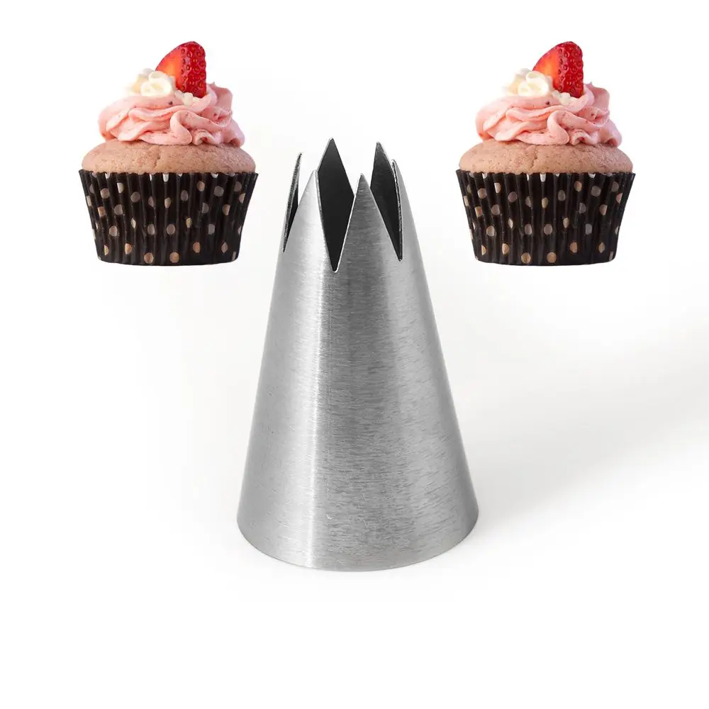#1M Cream Piping Nozzles Eco-Friendly Stainless Steel Pastry Tip Nozzle Kitchen Bakery Bakeware Cake Decoration Tool Baking Mold