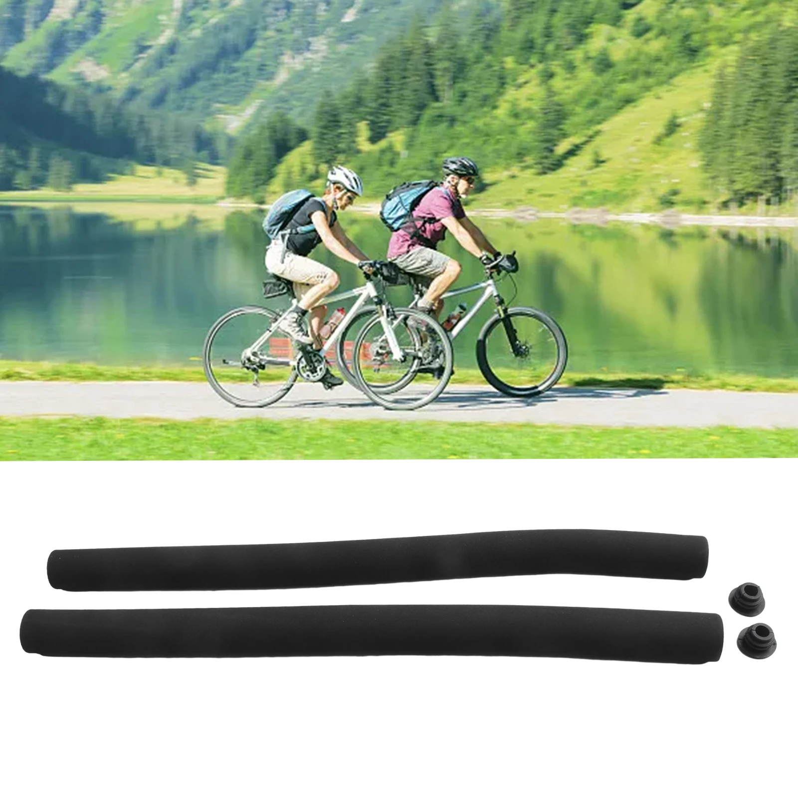 2PCS Bicycle Butterfly Handlebar Grips Cover 500x34mm Foam Lawn Mower Handles Bike Sponge Bar For Cycling Replacement Tools