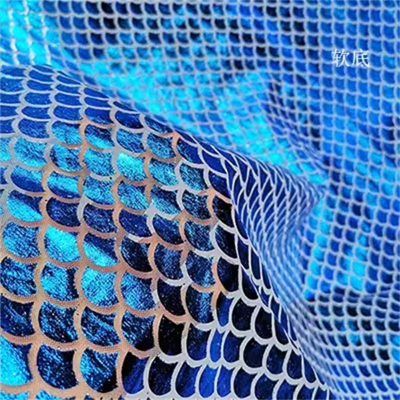 

Fish Scale Pattern Reflective Organza Gauze Material Scene Clothing Decorative Fabric Multi-color Optional
