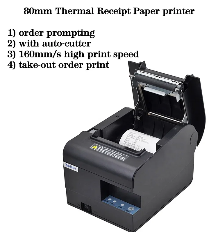 N160II Online Thermal Receipt Printer USB LAN 80mm auto cutter Office Business Thermal Printer