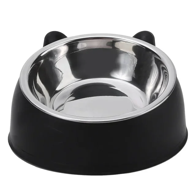 100ML Cat Dog Bowl 15 Degrees Raised Non Slip Puppy Base Cat Food Drinking Water Feeder Tilt Safeguard Neck Pet Bowl Accessories 5