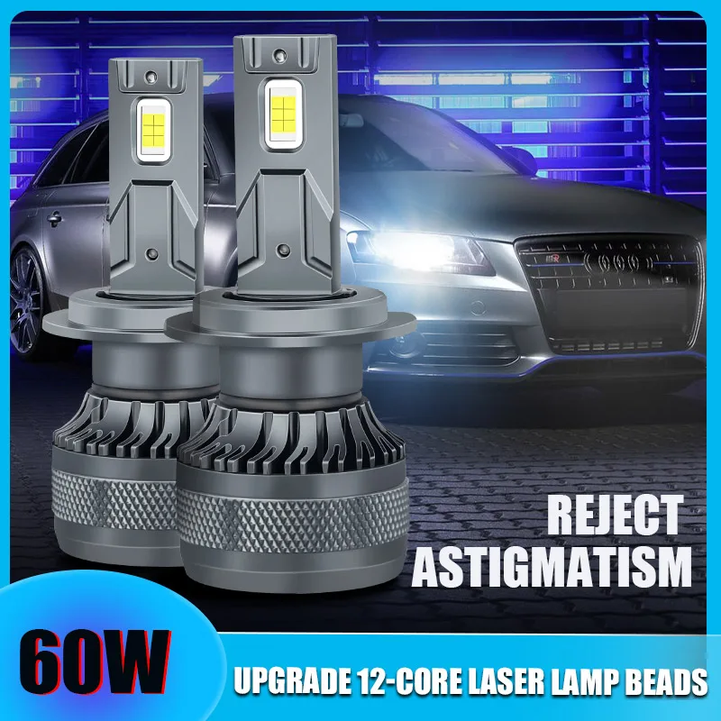 

Car Headlight H7 H1 H4 H3 H11 9005 9006 9012 H13 9004 9007 Super Bright Spotlight Bulb 12V 60W LED Headlights Easy Installation