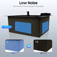 Multi-functional Kitchen Sink with Retractable Faucet, Soap Dispenser and Drip Basket Black Stainless Steel Sink 3 Specification 5