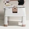 Non-Slip Bathing Stool, Emergency Shower Seat, Mobile Toilet with Backrest, Disabled Bath Aid for Elderly, Bathing Assist 5